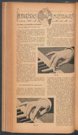 La mano y la posición en el piano : Páginas musicales