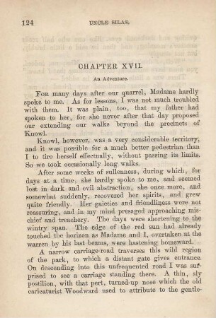 Chapter XVII. An adventure