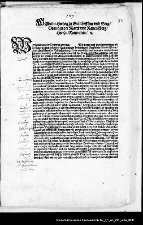 Kreistag zu Duisburg, November 1581