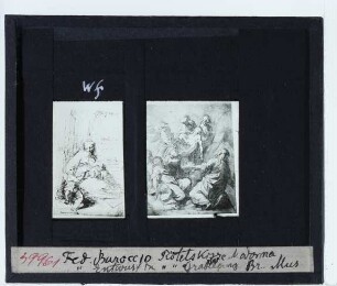 Barocci, Madonna mit Kind (Zeichnung) (Skizze, unidentifiziert),Barocci, Christi Niederlegung (Zeichnung) (Skizze, unidentifiziert)
