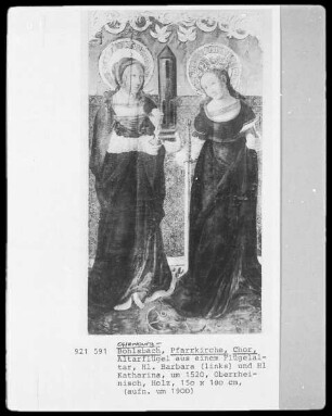 Die heilige Barbara und die Heilige Katharina