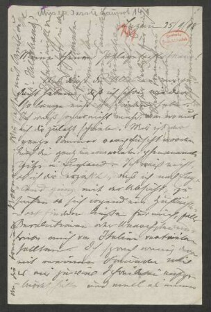 Brief an Marie von Bülow : 25.09.1898