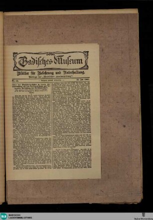 Badische Landes-Zeitung, Badisches Museum, Nr. 56