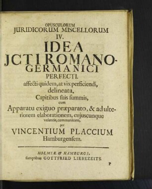 [Opusculorum Juridicorum Miscellorum IV.]