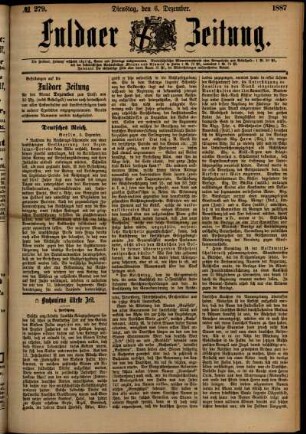 Ausgabe vom Dienstag, den 06. Dezember 1887.
