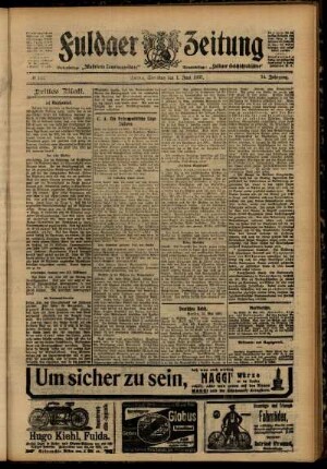 Dritte Ausgabe vom Samstag, den 01. Juni 1907.