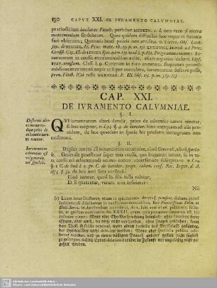 Cap. XXI. De Iuramento Calumniae