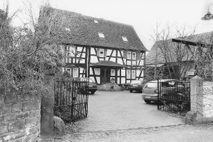 Doppelwohnhaus, Fachwerk; Gelnhausen, Heylstraße 55, Heylstraße 57, Heylstraße