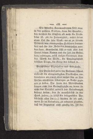 Verschiedene Eigenheiten und Gebräuche.