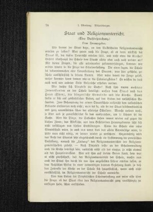 Staat und Religionsunterricht : (eine Buchbesprechung)