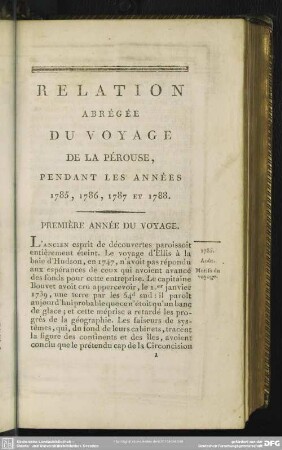 Premiére Année Du Voyage