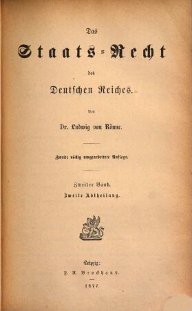 Das Staats-Recht des deutschen Reiches, 2,2