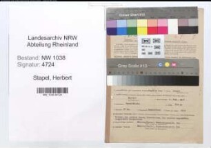 Entnazifizierung Herbert Stapel , geb. 01.02.1917 (Angestellter)