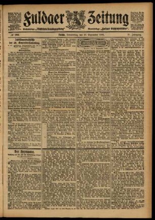 Ausgabe vom Donnerstag, den 10. September 1903.