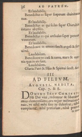 III Ad Filium.