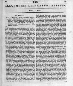 Lobstein, J. F.: Traité d'anatomie pathologique. T. 1-2. Paris: Levrault 1829-33