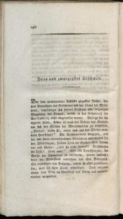 Zwey und zwanzigster Abschnitt