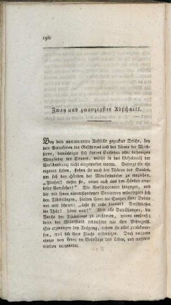 Zwey und zwanzigster Abschnitt
