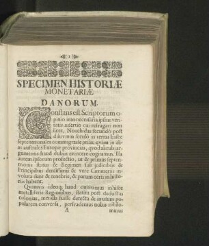 Specimen historiae monetariae danorum.