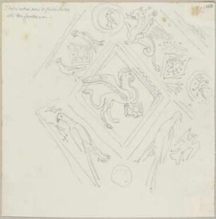 Deckenverzierung der Vorhalle von Santi Vincenzo e Anastasio in Rom