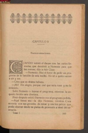 Capítulo V - Nuevas emociones.