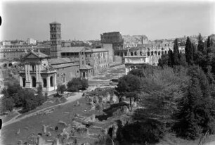 Rom. Forum Romanum. Blick zum Kolosseum