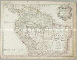 Carte de la Terre ferme du Perou, du Bresil et du Pays des Amazones