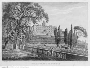 Villa d'Este di Tivoli (aus "Vedute antiche e moderne della citta di Roma, e sue vicinanze", Roma 1870)