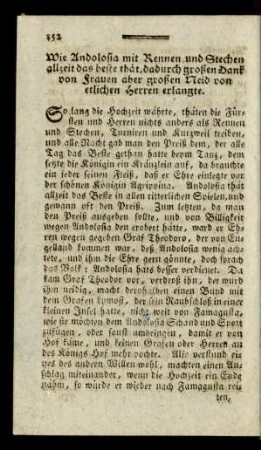 Wie Andolosia mit Rennen und Stechen allzeit das beste thät ...