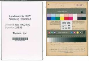Entnazifizierung Karl Theisen , geb. 05.05.1889 (Kellner)