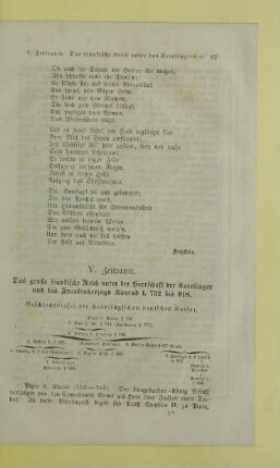 V. Zeitraum. Das große fränkische Reich unter der Herrschaft der Karolinger und des Frankenherzogs Konrad I. 752 bis 918