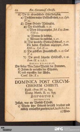 Dominica Post Circumcisionem Chrsiti.