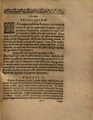 Disputatio Inauguralis De Renunciationibus