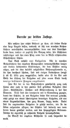 Vorrede zur dritten und achten Auflage.