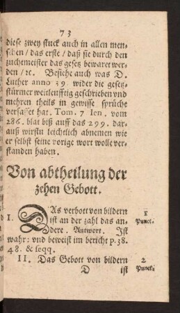 Von abtheilung der zehen Gebott.
