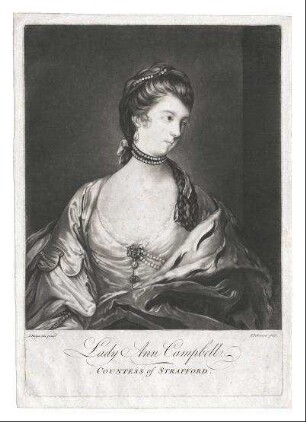Lady Ann Campbell. Countess of Strafford.