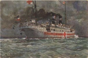 Dampfer im Dienste des Roten Kreuzes