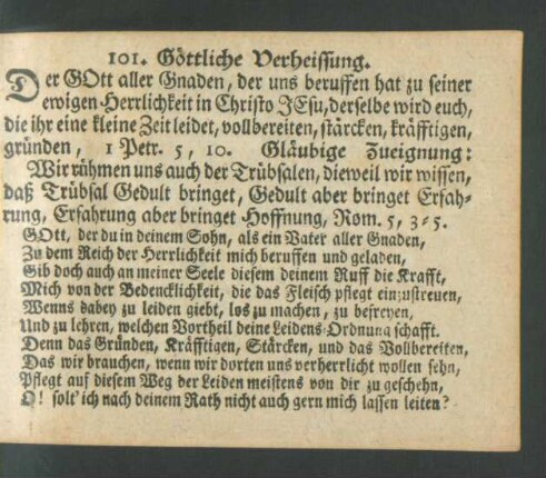 101. - 150. Göttliche Verheissung