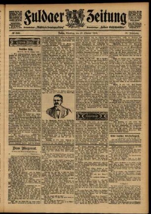 Erste Ausgabe vom Dienstag, den 27. Oktober 1903.