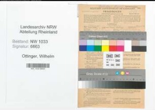 Entnazifizierung Wilhelm Ottinger , geb. 03.04.1921 (Arbeiter)