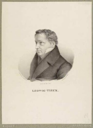 Bildnis des Schriftstellers Ludwig Tieck, Brustbild nach links