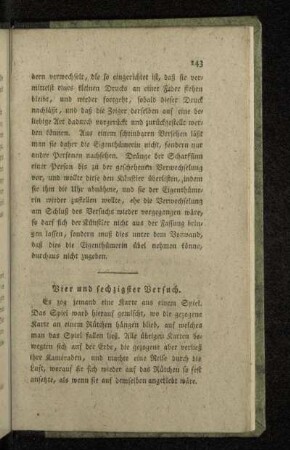 Vier und sechzigster Versuch.
