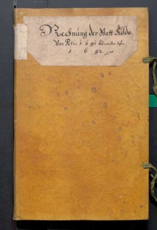 IX A 1 - Alte Stadtrechnungen (1691 - 1692)