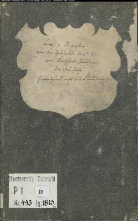 Zivilstandsregister der evangelischen Gemeinde Steinhagen, Kreis Halle (GHT 1813) (Gemeinde: Evangelische Gemeinde Steinhagen)