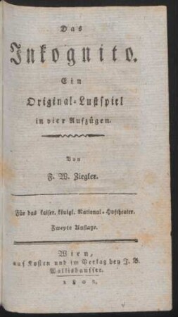 Das Inkognito
