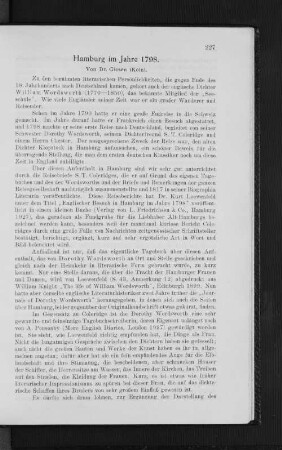 Hamburg im Jahre 1798.