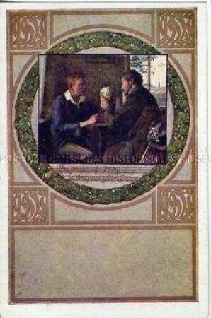 Liedillustration, Postkarte des Deutschen Schulvereins, Nr.1167