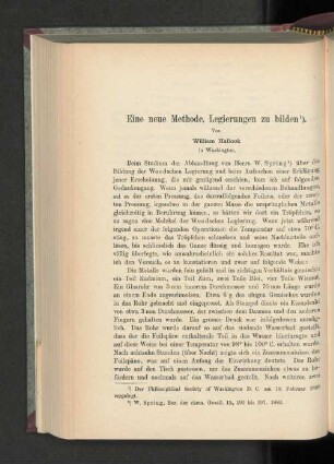 Eine neue Methode, Legierungen zu bilden.