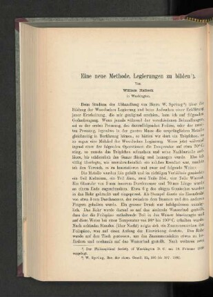 Eine neue Methode, Legierungen zu bilden.