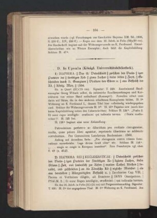 D. In Upsala (Königl. Universitätsbibliothek).
